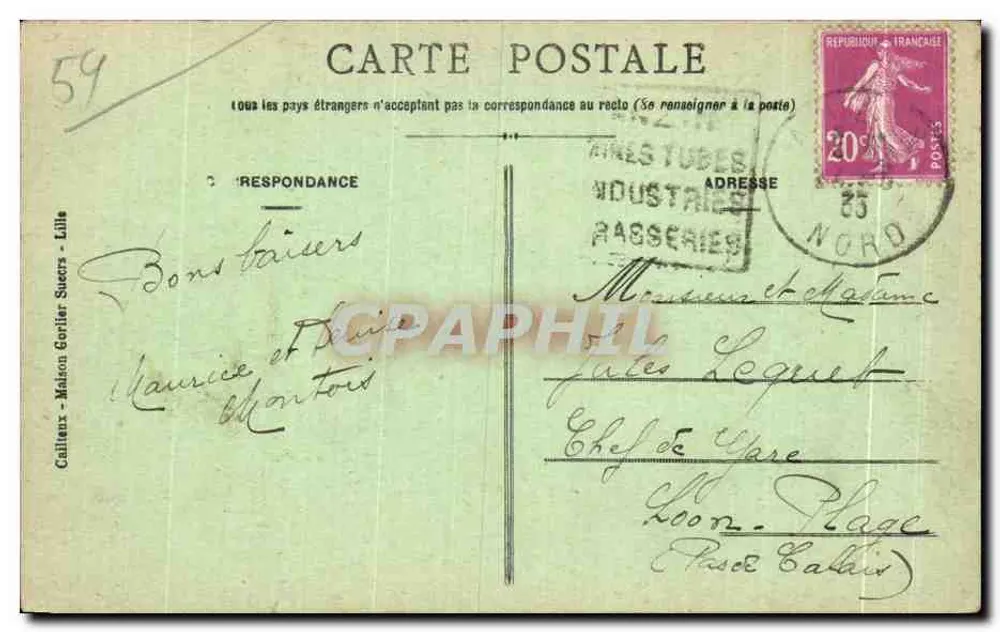 Valenciennes - O Museu - E.C. - n°55 - Verso