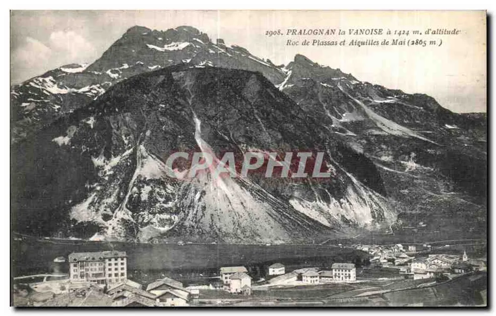Pralognan la Vanoise — Roc de Plassas und Aiguilles de Mai — Verlag Fernand de Miglau, Nachfolger - Vorderseite