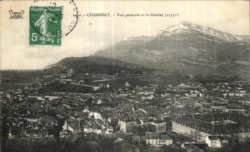 Chambéry — Allgemeiner Blick und der Nivolet (1553m) — L. Reynaud Verlag Chambéry - Vorderseite