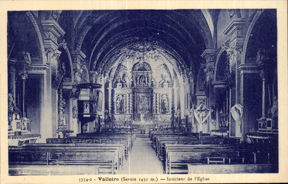 Valloire (Savoie 1430 m.) — Binnenkant van de Kerk — serie 5354-2 - Voorkant