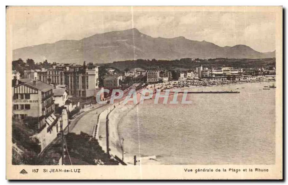 St-Jean-de-Luz — Allgemeiner Blick auf den Strand und die Rhune — S.T.I. - S. BOURG-SCHILTIHON - Vorderseite