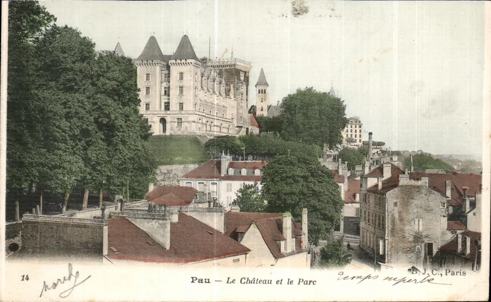 Pau — Le Château et le Parc — B.J.C., Paris, n°14 - Awers