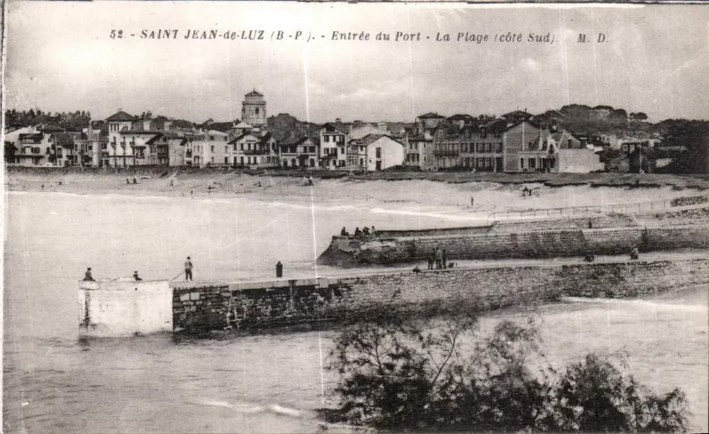 Saint Jean-de-Luz (B-P.) - Eingang zum Hafen - Die Strände (Südseite) - M.D. - Vorderseite