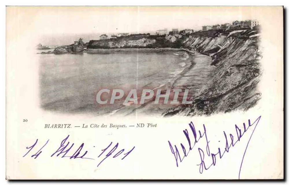 Biarritz — A Côte des Basques — ND Phot - Frente