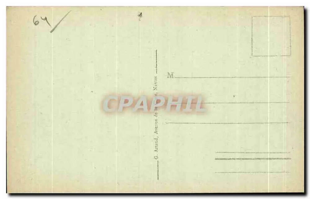 Hendaye - Kasteel d'Abadie — uitgever G. Arsend, Nantes, n° 17 - Achterkant