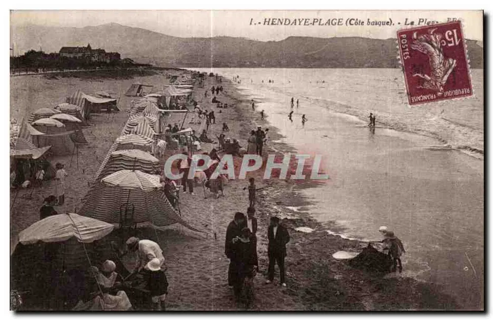 Hendaye. Praça (Costa Basca) — A Praia — Bloc Frères, Bordeaux, n°64 - Frente