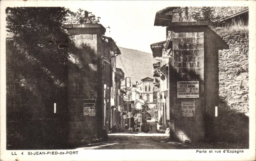St-Jean-Pied-de-Port — Tor und Rue d'Espagne — LL 4 - Vorderseite
