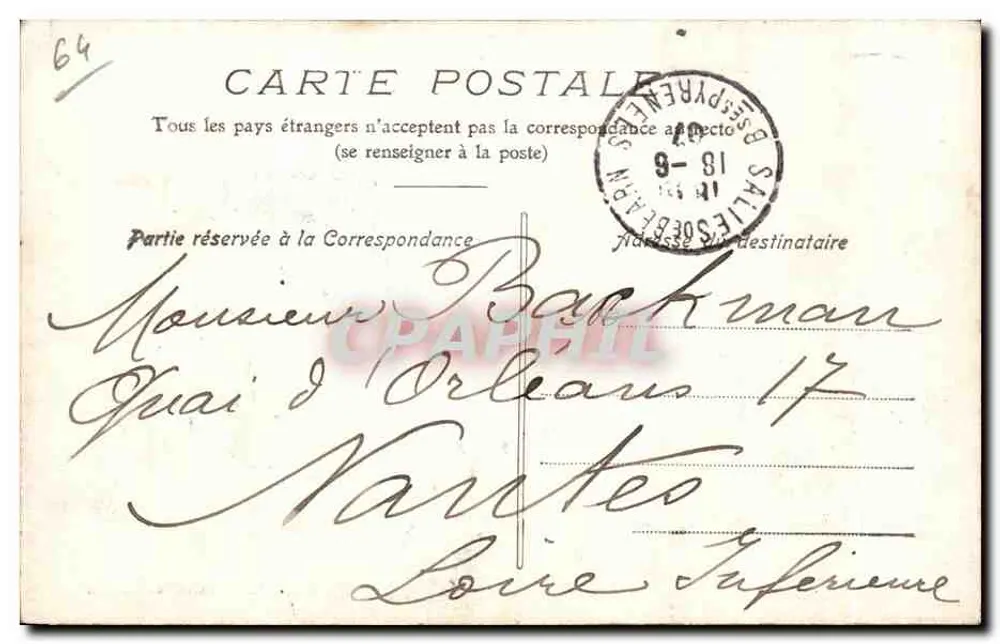 Sauveterre — Umgebung von Salies-de-Béarn: Allgemeine Ansicht — Verlag: Delaporte & Cie, n°46 - Rückseite