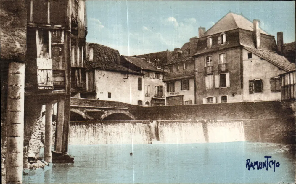 Die Wasserfälle von Saleys — Salies-de-Béarn — Kunstausgabe R. Bergevin - La Rochelle - Vorderseite