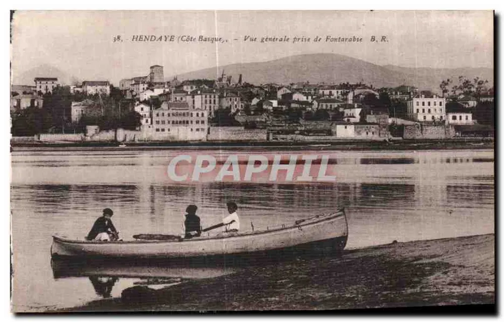 Hendaye (Côte Basque) — Allgemeiner Blick von Fontarabie — B.R. Nr. 38 - Vorderseite