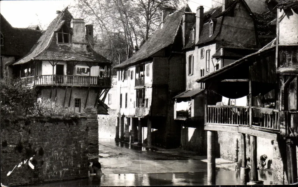 Salies-de-Béarn — Altes pittoreskes Viertel auf Saleys — Édit. JOVÉ, Pau - Vorderseite
