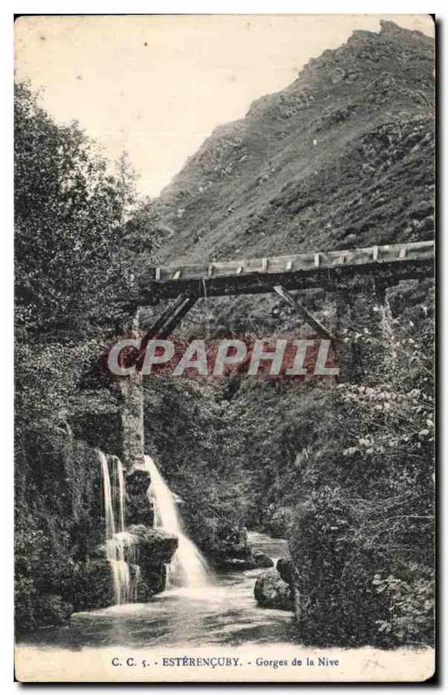 Estérençuby — Gorges de la Nive — C.C. 5, éditeur impr. sur la carte - Frente