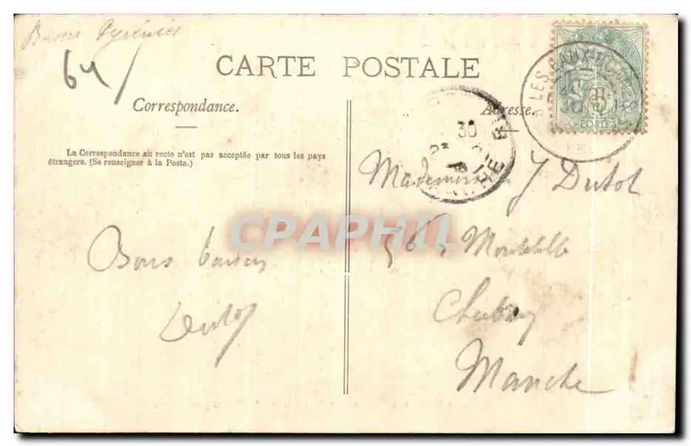 Eaux-Bonnes — Allgemeiner Blick von der Grünberg — Les Pyrénées Illustrées, n°425 - Rückseite