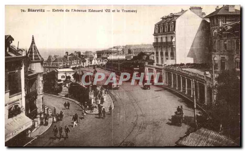 Biarritz — Eingang zur Avenue Edouard VII und der Tramway — Fanny - Vorderseite