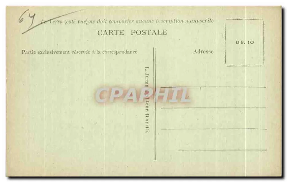 Biarritz — Eingang zur Avenue Edouard VII und der Tramway — Fanny - Rückseite
