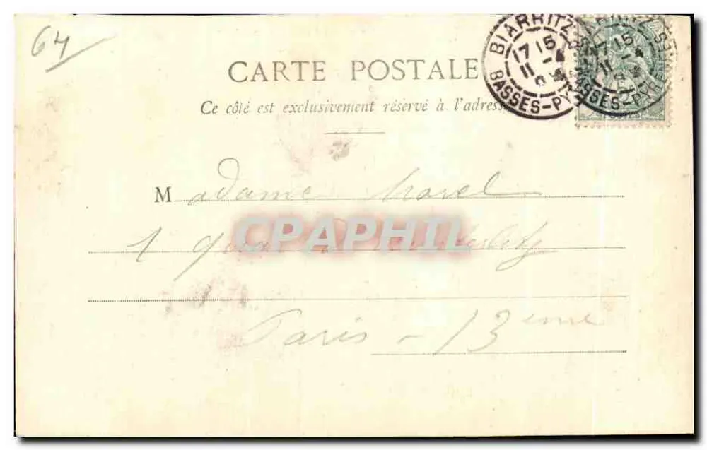 Biarritz - Banhistas na Grande Praia - N° 11 - Verso