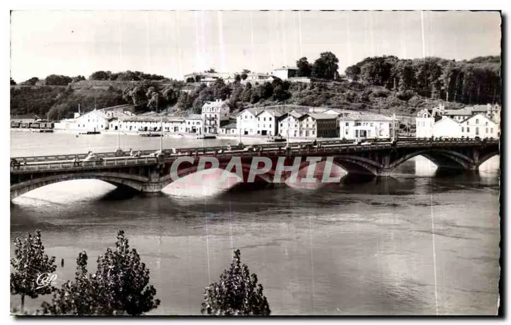 Bayonne — Die Brücke über den Adour und die Zitadelle — Réal-Photo, Paris - Vorderseite