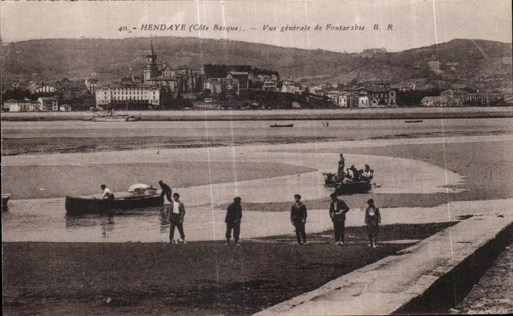 Hendaye (Côte Basque) — Vue générale de Fontarabie — B. R. - Frente