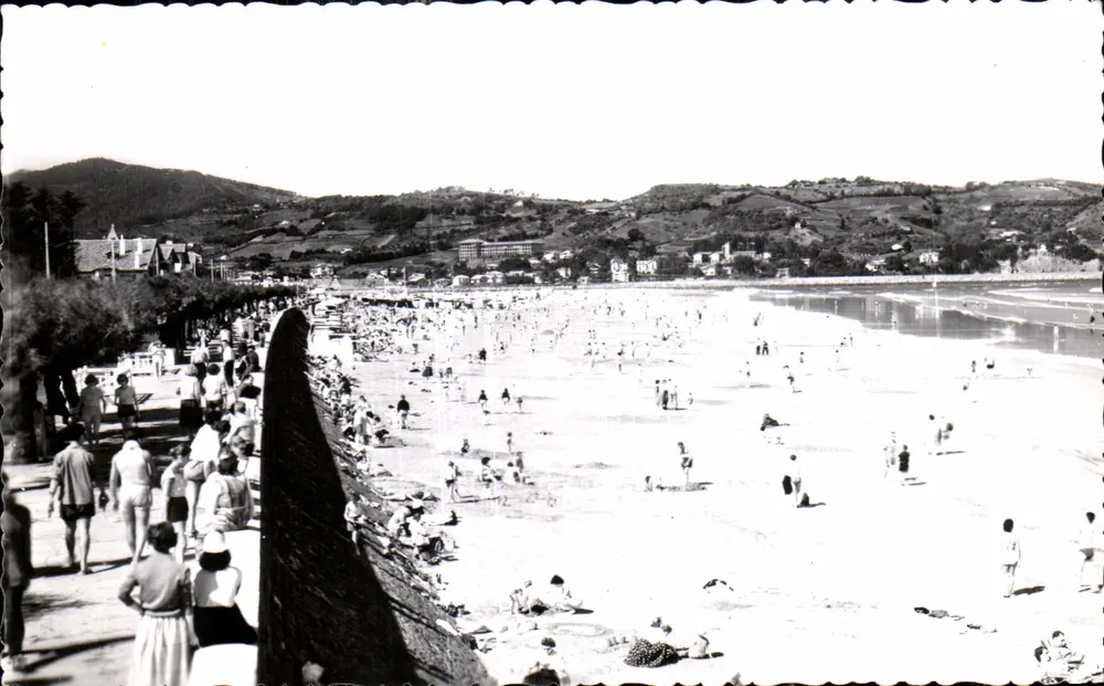 Strand von Hendaye — Grenze Frankreich/Spanien — L. Larielle, P. 1252 - Vorderseite