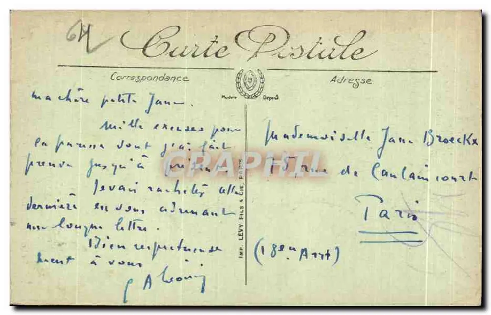 Salies-de-Béarn — Velha Casa — LL. — Imp. Lévy Fils à Paris - Verso