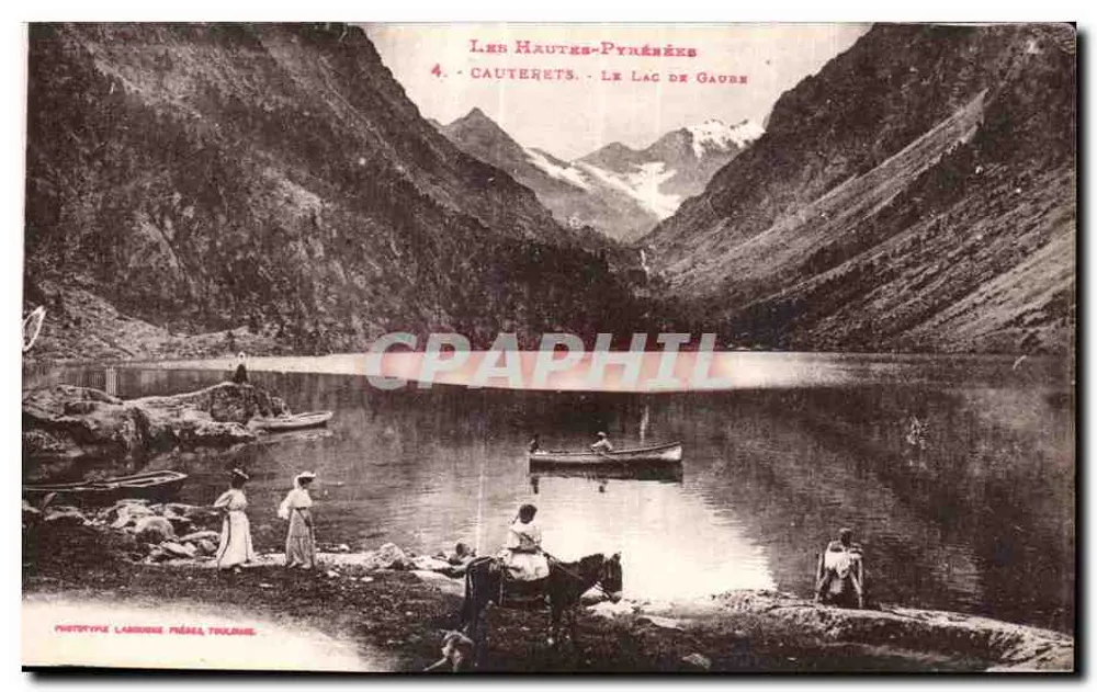 Les Hautes-Pyrénées - Cauterets - O Lago de Gaube - Fototipo Labrousse Frères, Toulouse - Frente