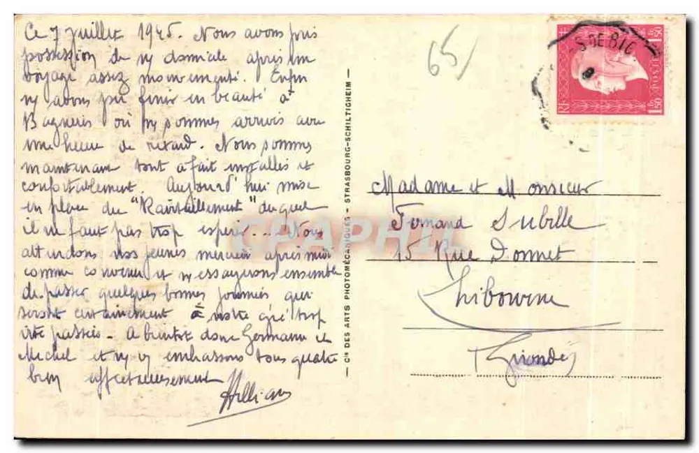 Bagnères-de-Bigorre — La Tour des Jacobins — Verlag: Cî des Arts Photomécaniques - Rückseite