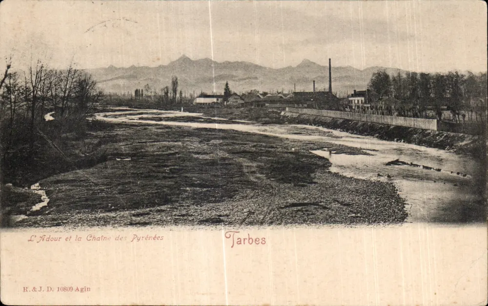 Der Adour und die Pyrenäen — Tarbes — R.&J. D. 10809 Agin - Vorderseite