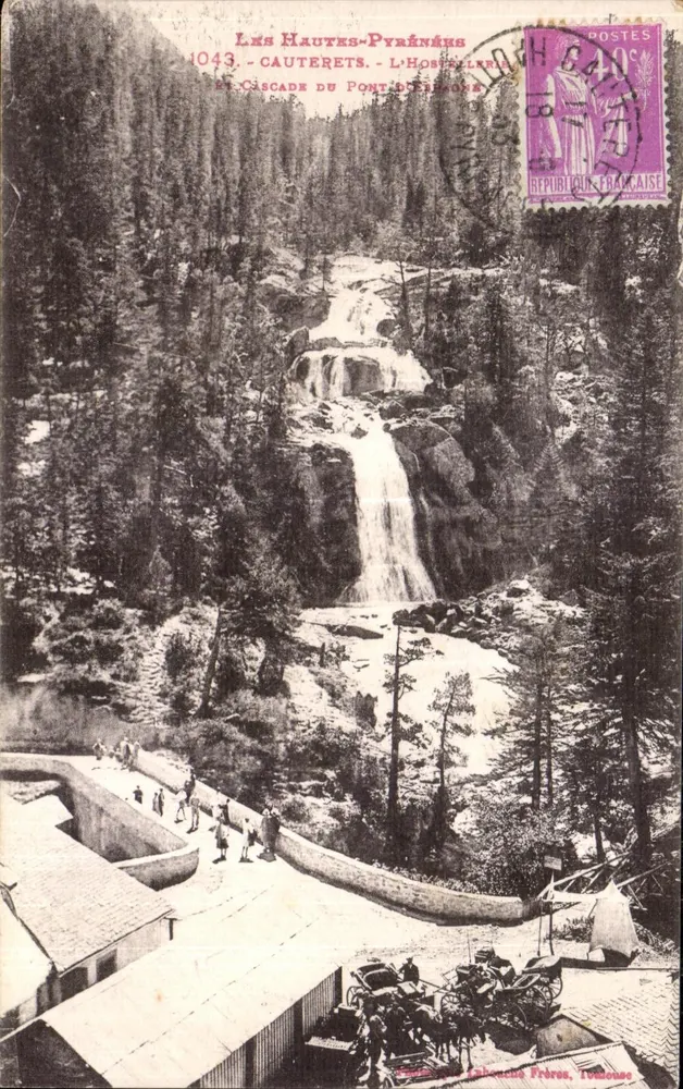 Les Hautes-Pyrénées - Cauterets - Wasserfall von Pont d'Hostellerie — Verlag: Labouche Frères, Toulouse - Vorderseite