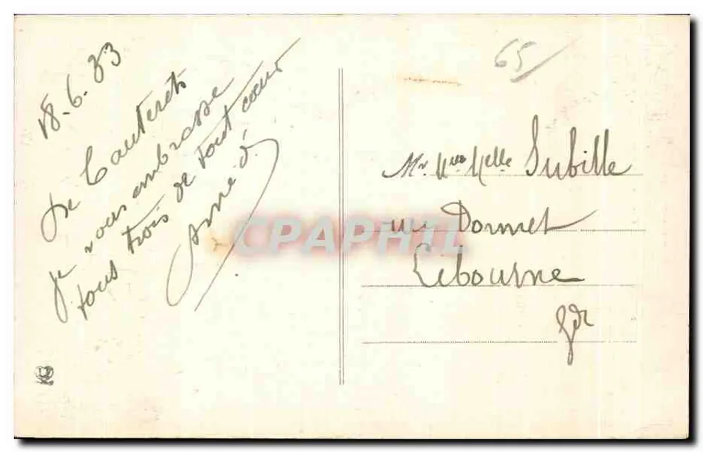 Les Hautes-Pyrénées - Cauterets - Wasserfall von Pont d'Hostellerie — Verlag: Labouche Frères, Toulouse - Rückseite