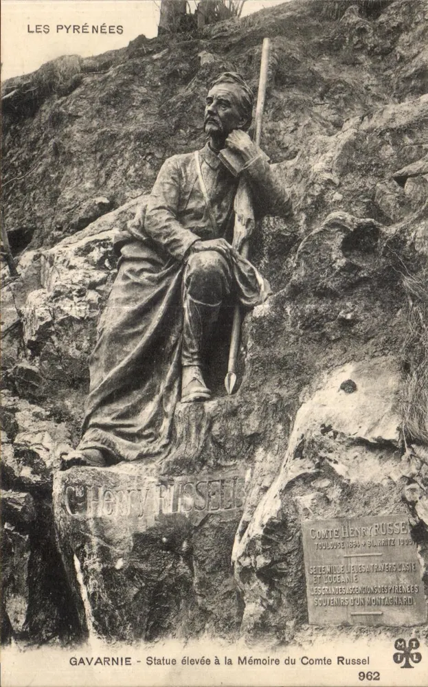 Gavarnie - Statue errichtet zur Erinnerung an den Grafen Henry Russel — n° 962 - Vorderseite