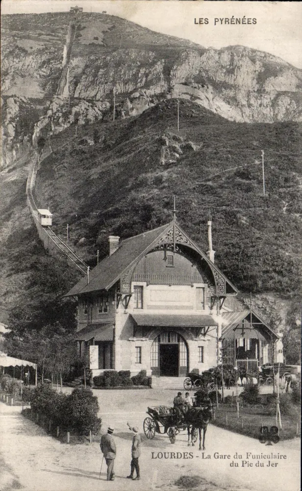 Lourdes - Die Funicular-Station Pie du Jer - Die Pyrenäen - Vorderseite
