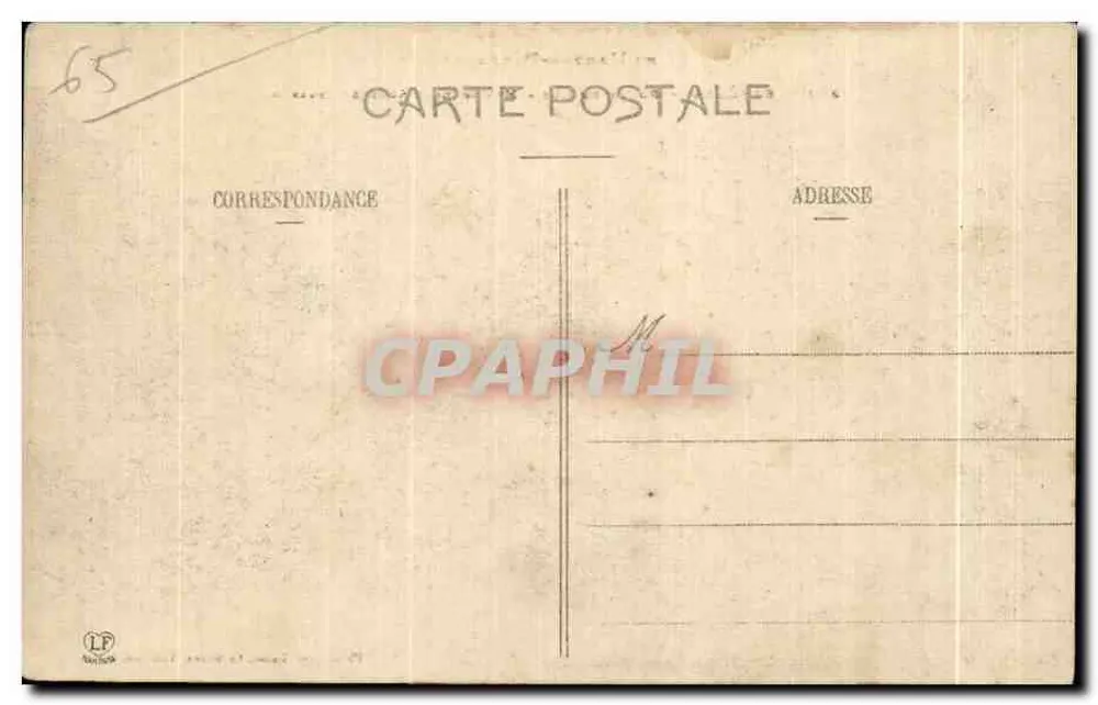Barèges - Straße nach Luz - Massif de l'Ardiden (2988 m.) — Les Hautes-Pyrénées — Verlag: Imprimerie L. F. Toulouse, Nr. 393 - Rückseite