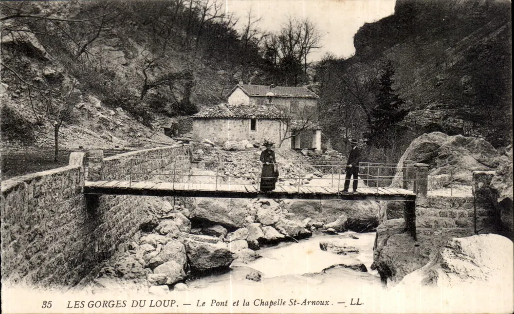 Die Gorges du Loup — Die Brücke und die Kapelle St-Arnoux — LL. - Vorderseite