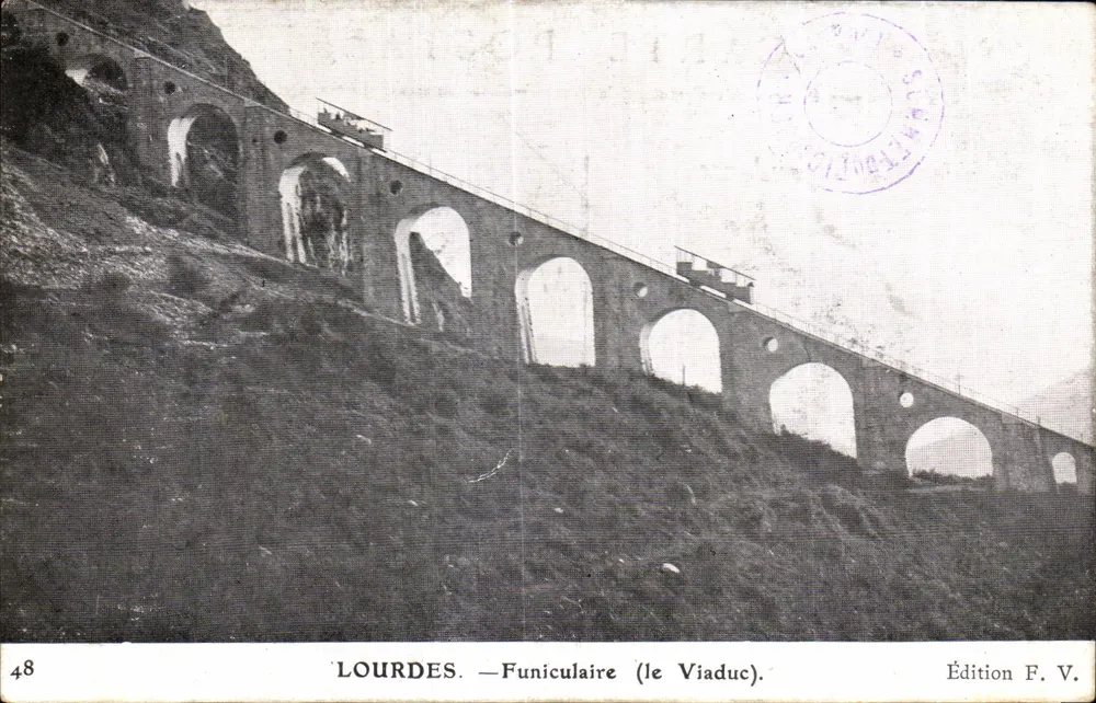 Lourdes — Funicular (o Viaduto) — Edição F. V. - Frente
