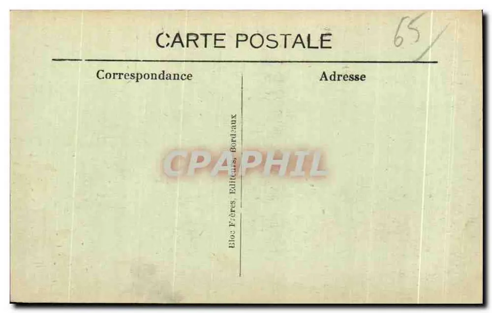 Tarbes - O Hotel-de-Ville - A Postagem - BR - 4802 - Verso