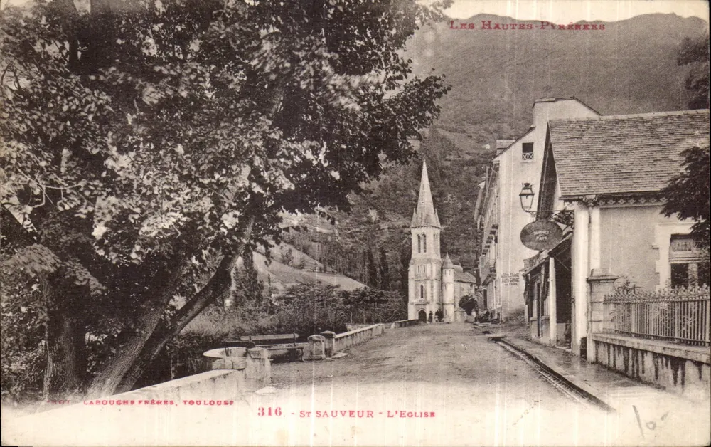 St Sauveur - A Igreja — Hautes-Pyrénées — Editor: Labouche Frères, Toulouse, n° 316 - Frente