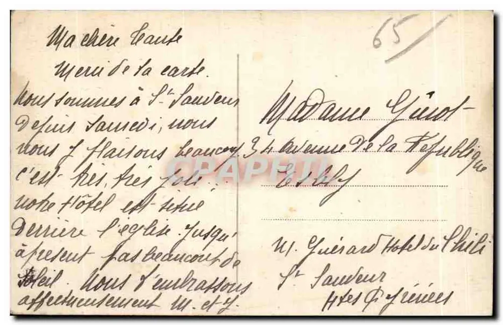 St Sauveur - A Igreja — Hautes-Pyrénées — Editor: Labouche Frères, Toulouse, n° 316 - Verso