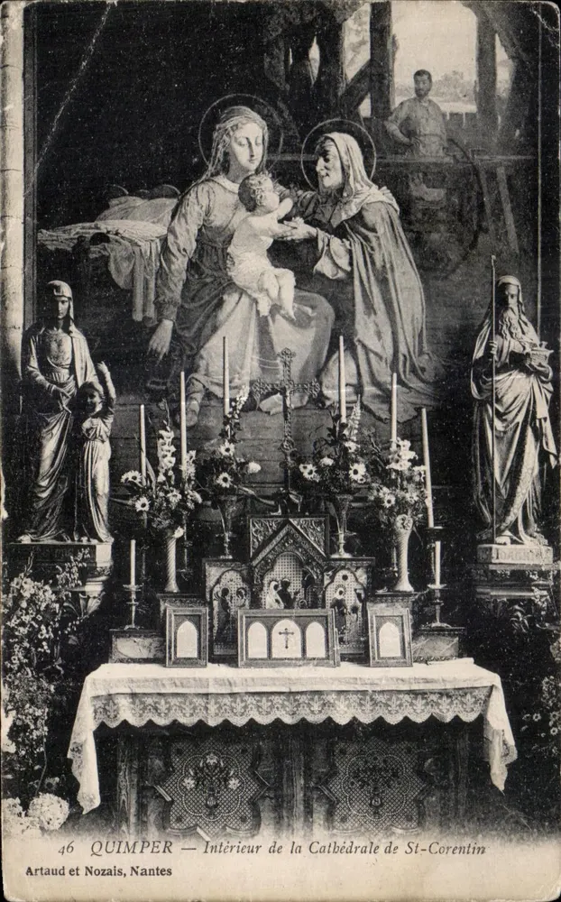 Quimper — Intérieur de la Cathédrale de St-Corentin — Artaud et Nozais, Nantes - Frente