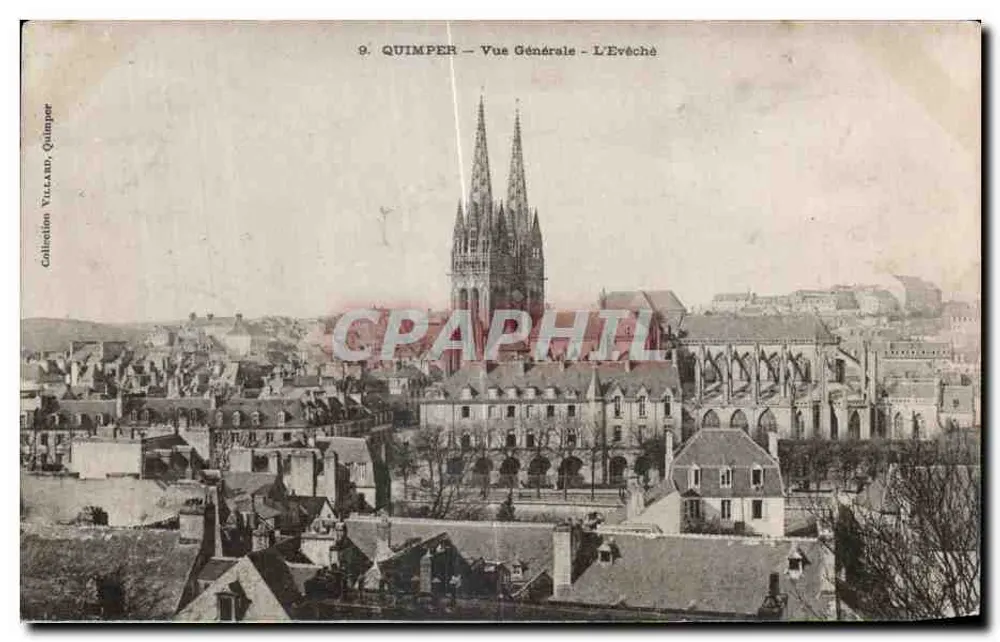 Quimper — Vista Geral — O Bispo — Quimper, Villard - Frente