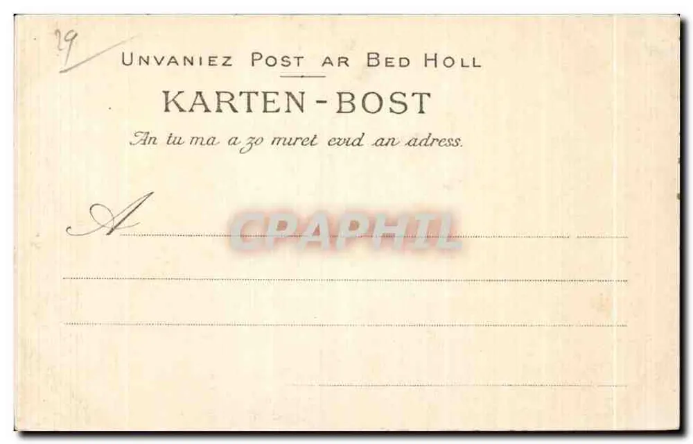 Primel — Ponta da Decapitação — As Agulhas — Coleção Villard, Quimper - Verso