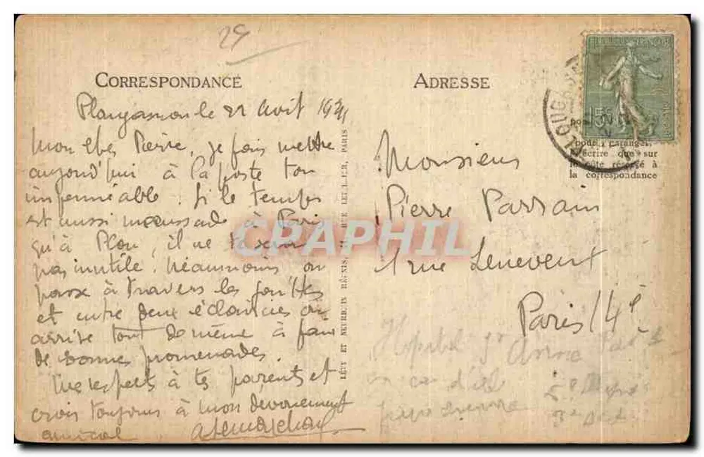 Trégastel-le-Diben - Rocha na Ponta - LL - Verso
