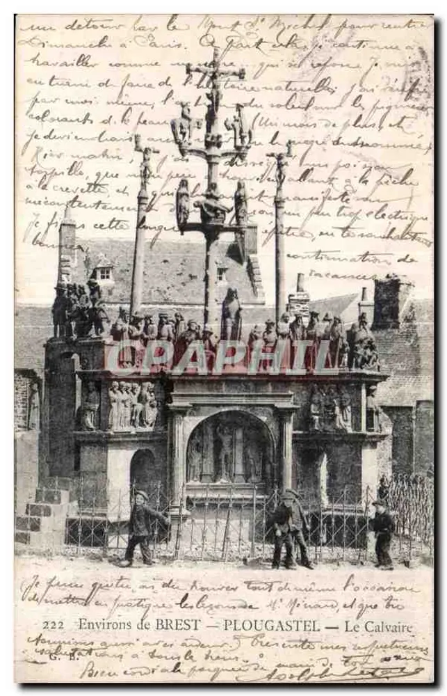 Umgebung von BREST — PLOUGASTEL — Das Calvaire - Vorderseite