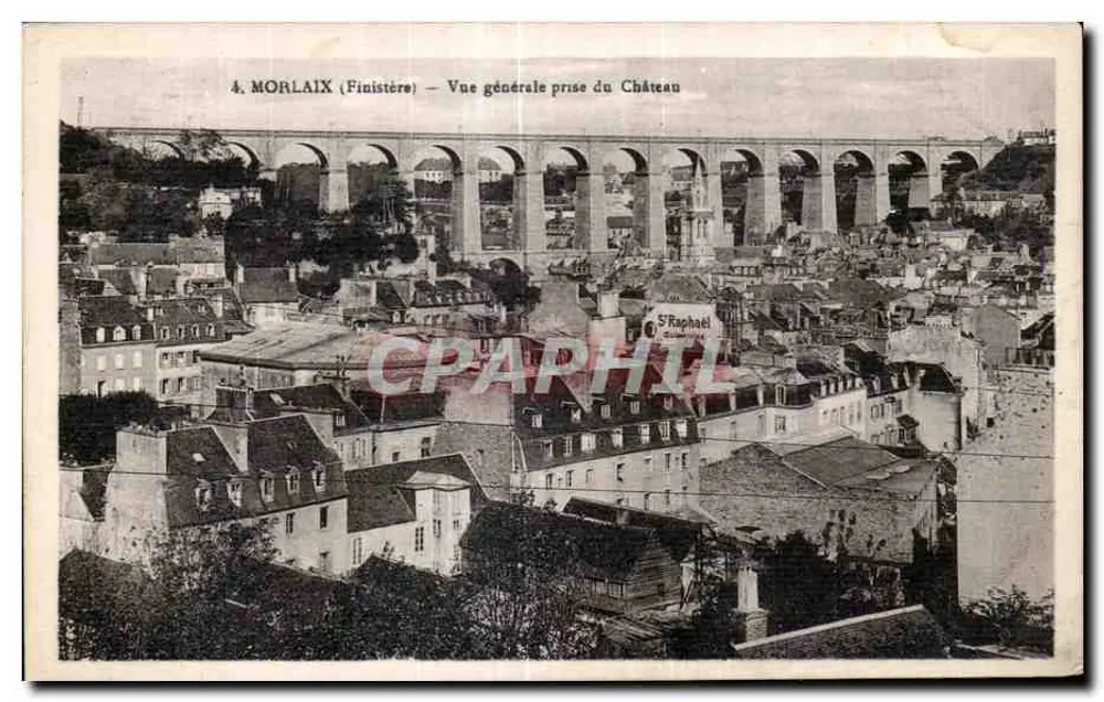Morlaix (Finistère) — Allgemeiner Blick vom Schloss — Verlag S'Raphael - Vorderseite