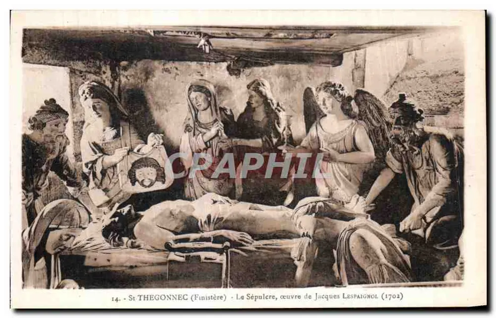 St THEGONNEC (Finistère) — Das Grab, Werk von Jacques Lespaignol (1702) - Vorderseite