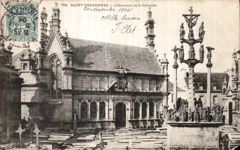 Saint-Thégonnec — Das Ossarium und das Calvary — éditeur T. Clet, n° 782 - Vorderseite
