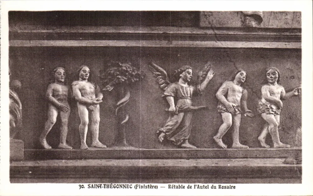 Saint-Thégonnec (Finistère) — Retabel des Rosenkranzaltars - Vorderseite