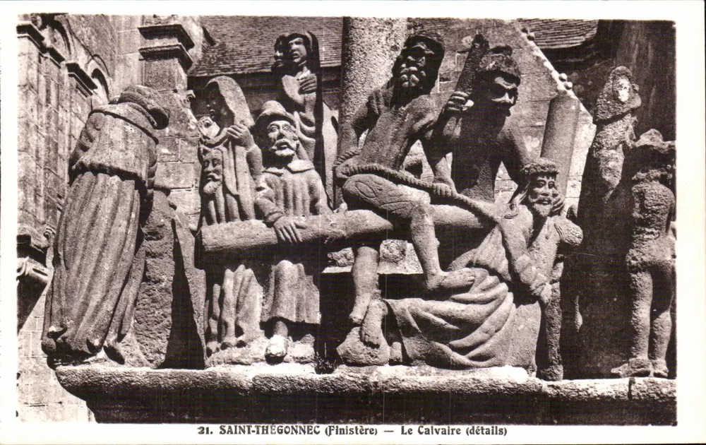 Saint-Thégonnec (Finistère) — Der Calvary (Details) - Vorderseite