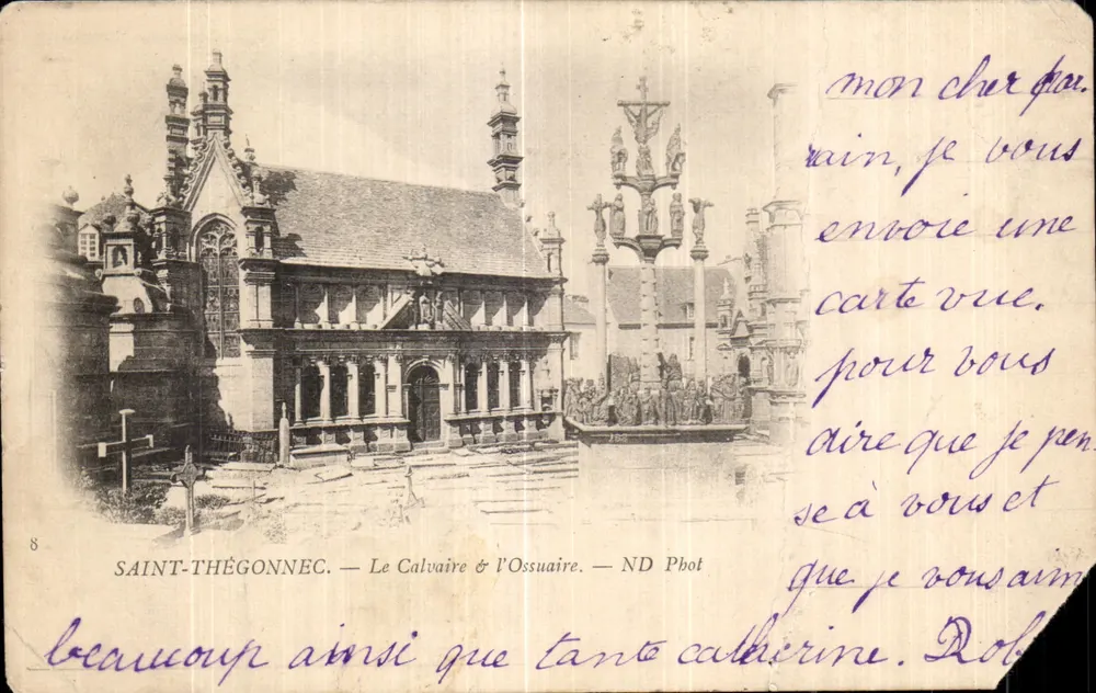 Saint-Thégonnec — El Calvario y el Cementerio de Esqueletos — ND Phot - Anverso