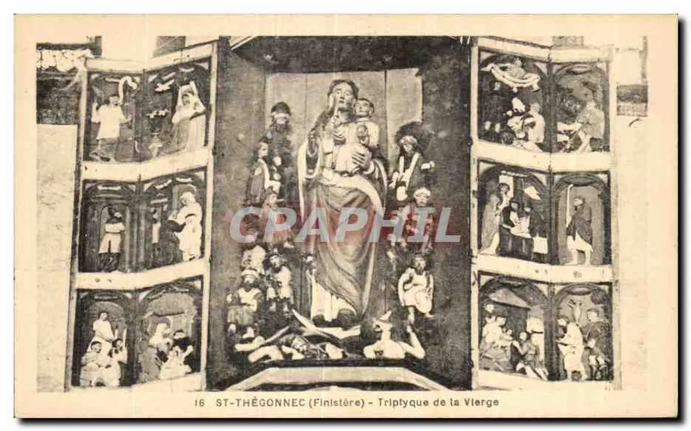 ST-THÉGONNEC (Finistère) — Triptyque da Virgem — Coleção Morlaix - Frente