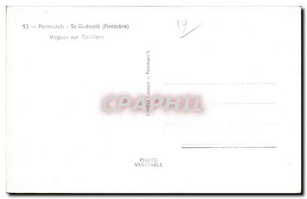 Wellen bei Tal-Ifern — Penmarc'h — Cassan Edition - Rückseite